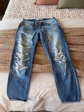 KanCan Distressed Light Blue Boyfriend Jeans